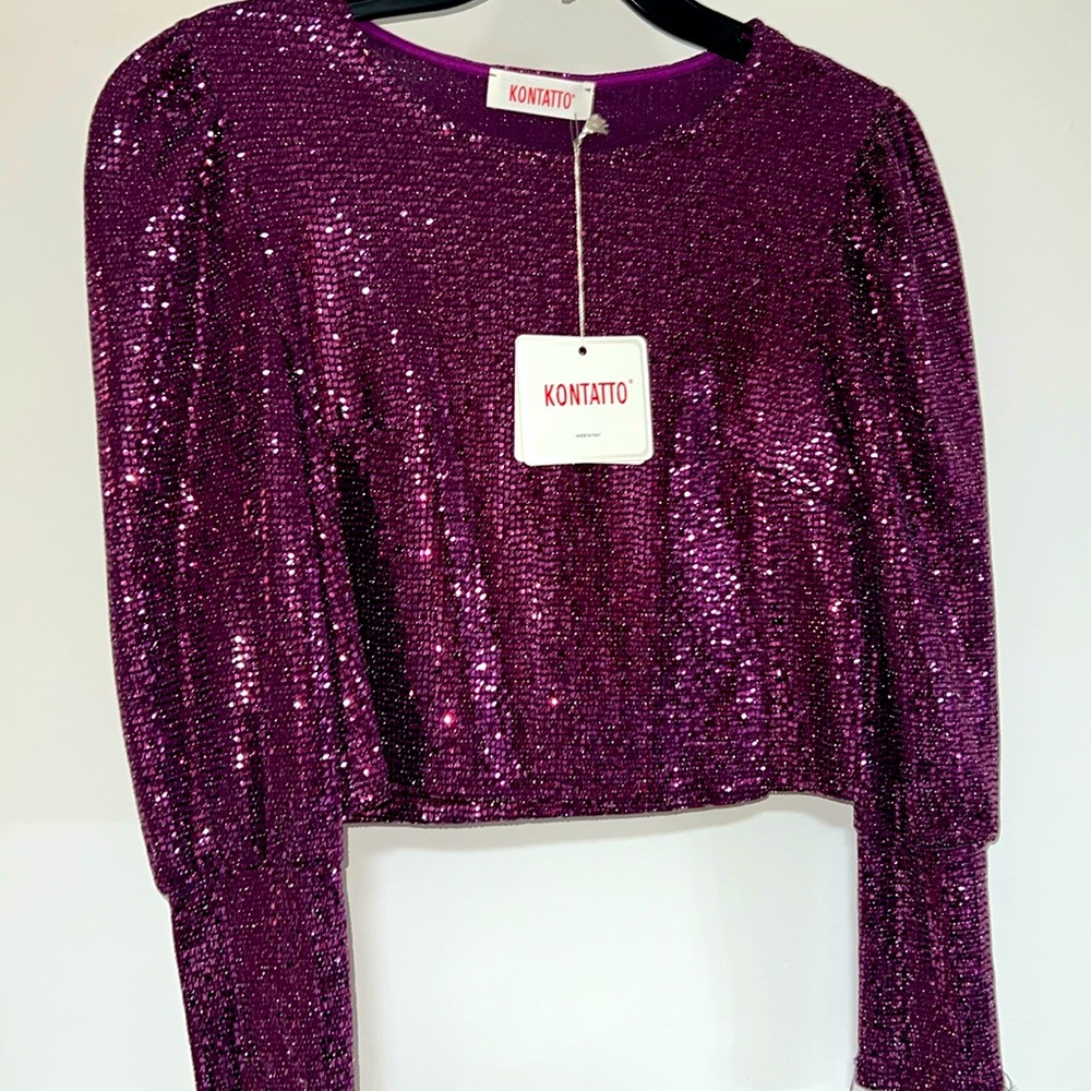Kontatto Cropped Sparkling Top S